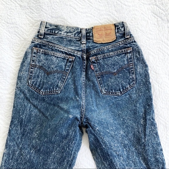Vtg 80's Levi's Blue Acid Wash High Rise Jeans - Picture 7 of 11